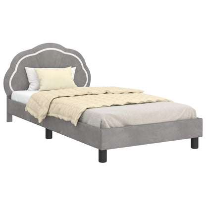 Struttura letto bambini con testata Grigio Chiaro 90 x 190 cm | homemem39