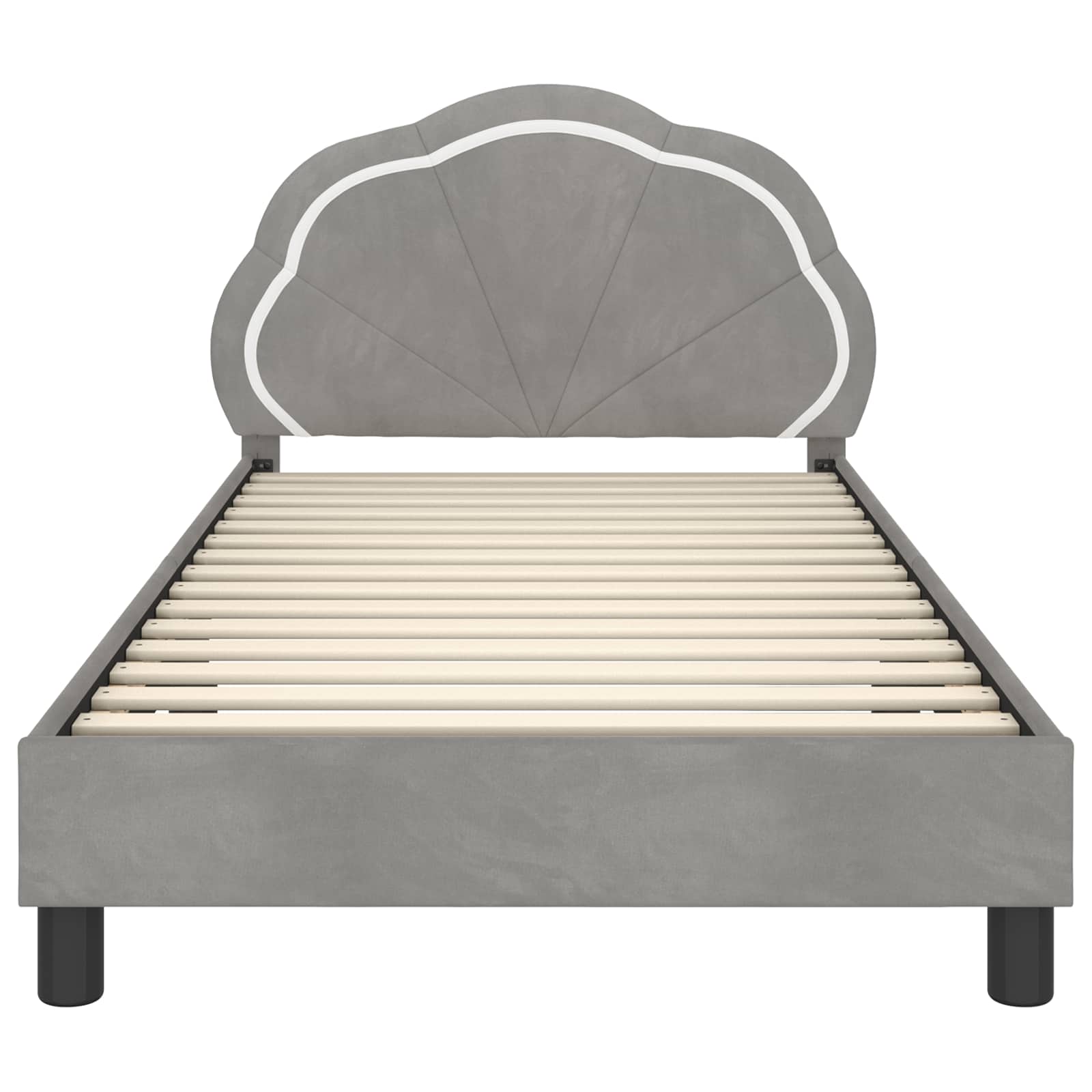Struttura letto bambini con testata Grigio Chiaro 90 x 190 cm | homemem39