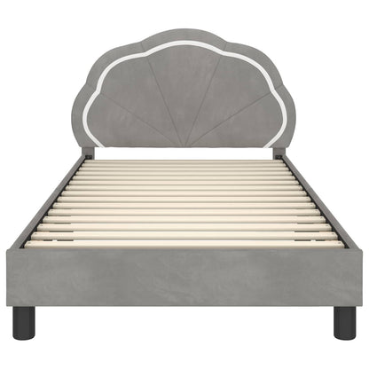 Struttura letto bambini con testata Grigio Chiaro 90 x 190 cm | homemem39