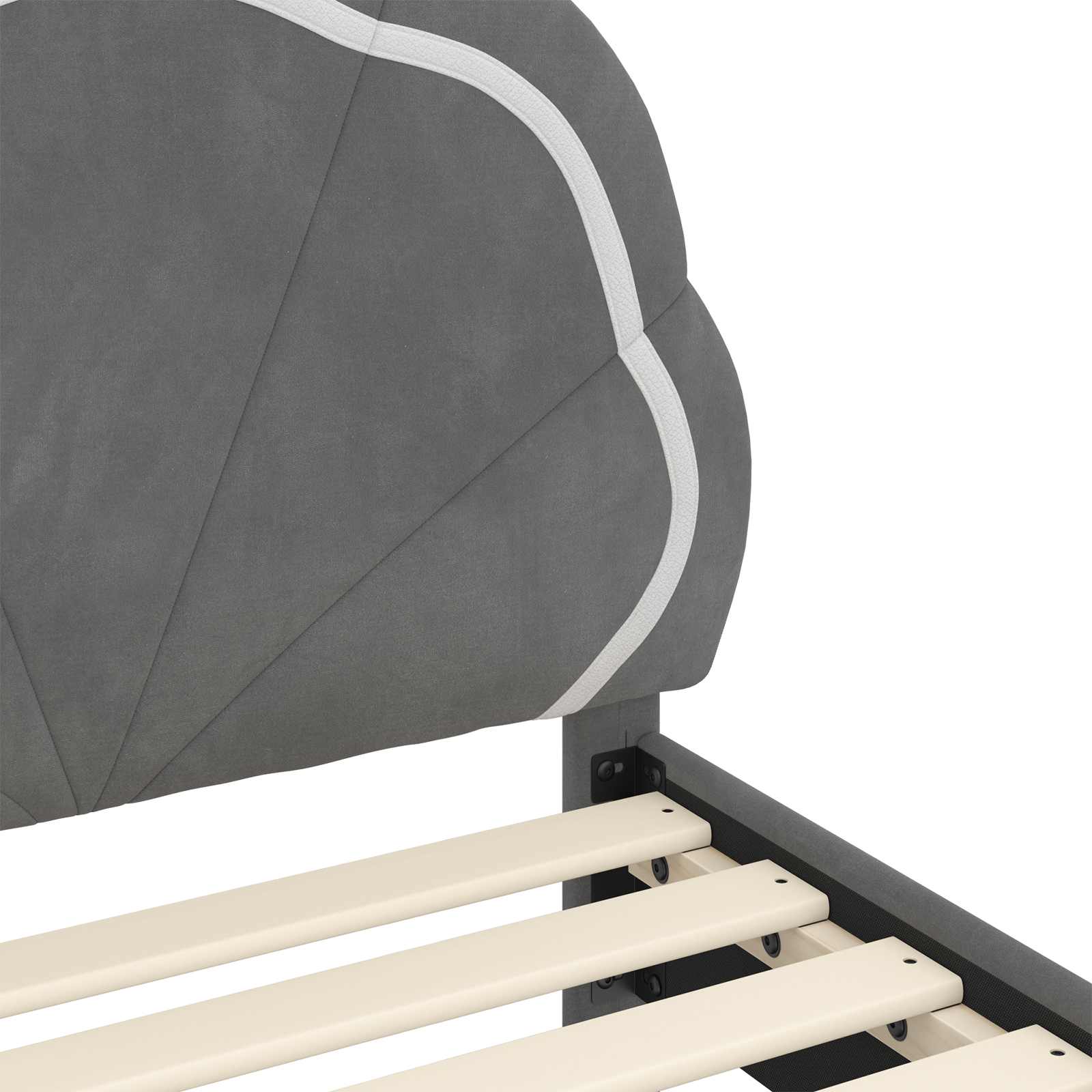 Struttura letto bambini con testata Grigio Scuro 90 x 190 cm | homemem39