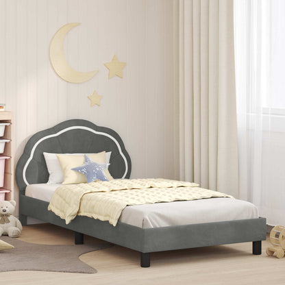 Struttura letto bambini con testata Grigio Scuro 90 x 190 cm | homemem39