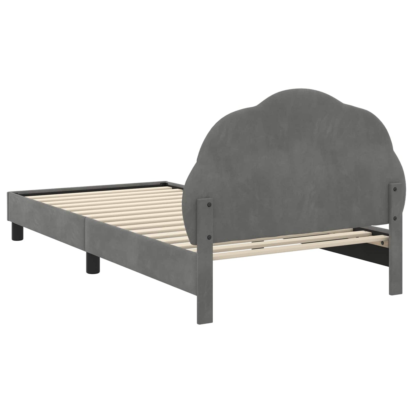 Struttura letto bambini con testata Grigio Scuro 90 x 190 cm | homemem39