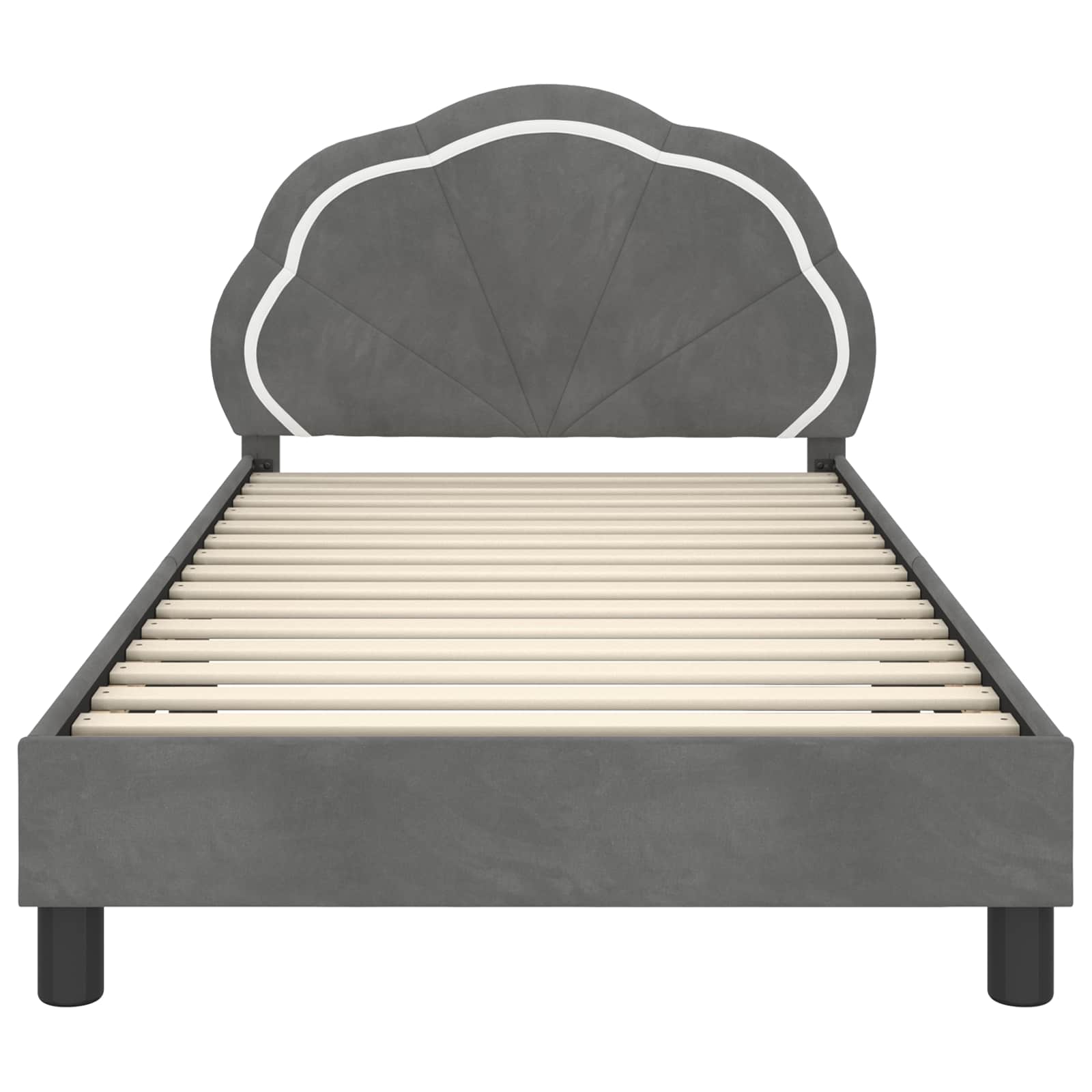 Struttura letto bambini con testata Grigio Scuro 90 x 190 cm | homemem39