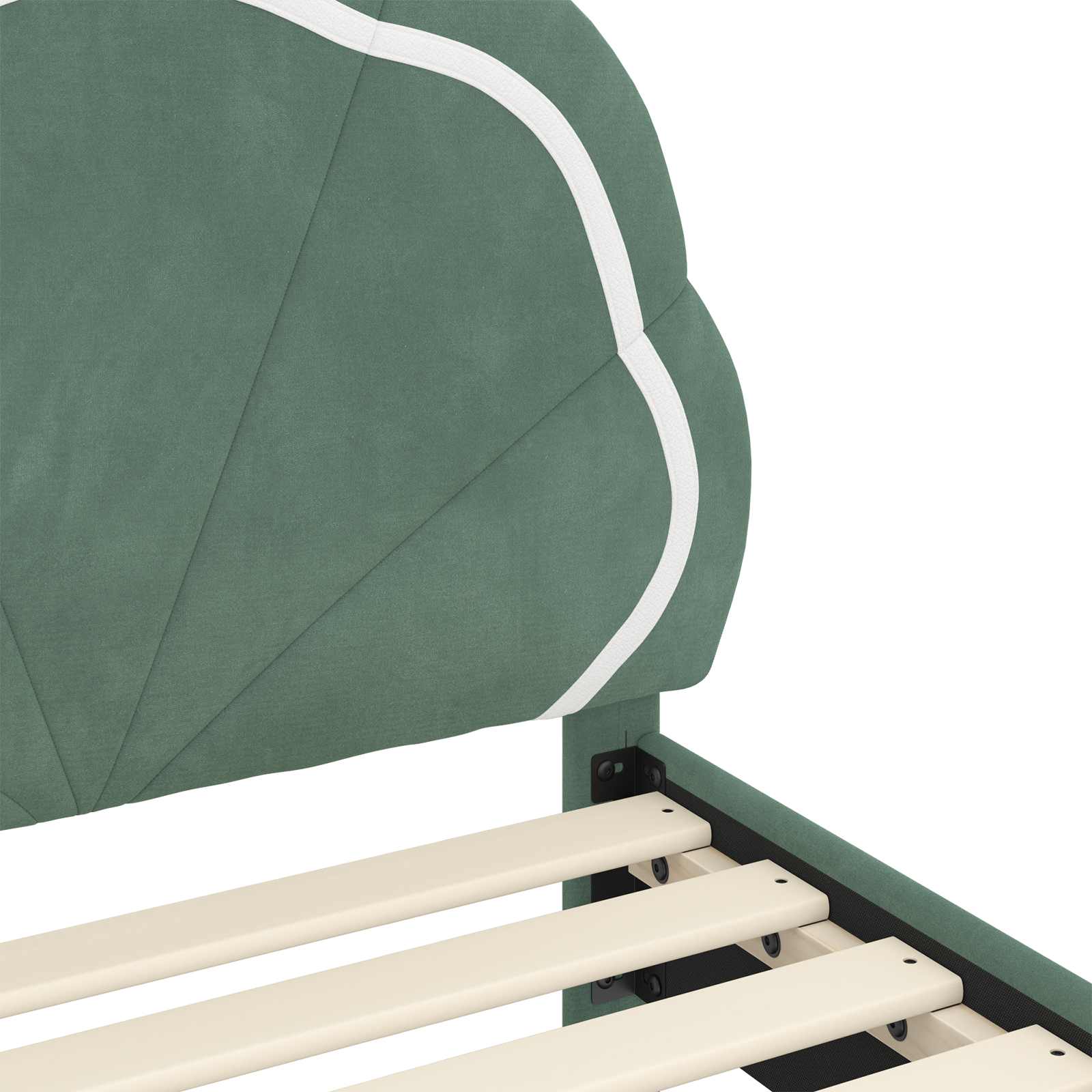 Struttura letto bambini con testata Verde Mare 90 x 190 cm | homemem39
