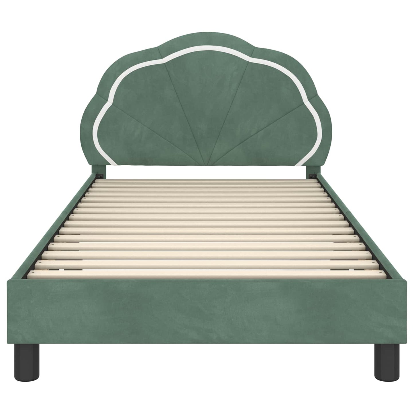 Struttura letto bambini con testata Verde Mare 90 x 190 cm | homemem39