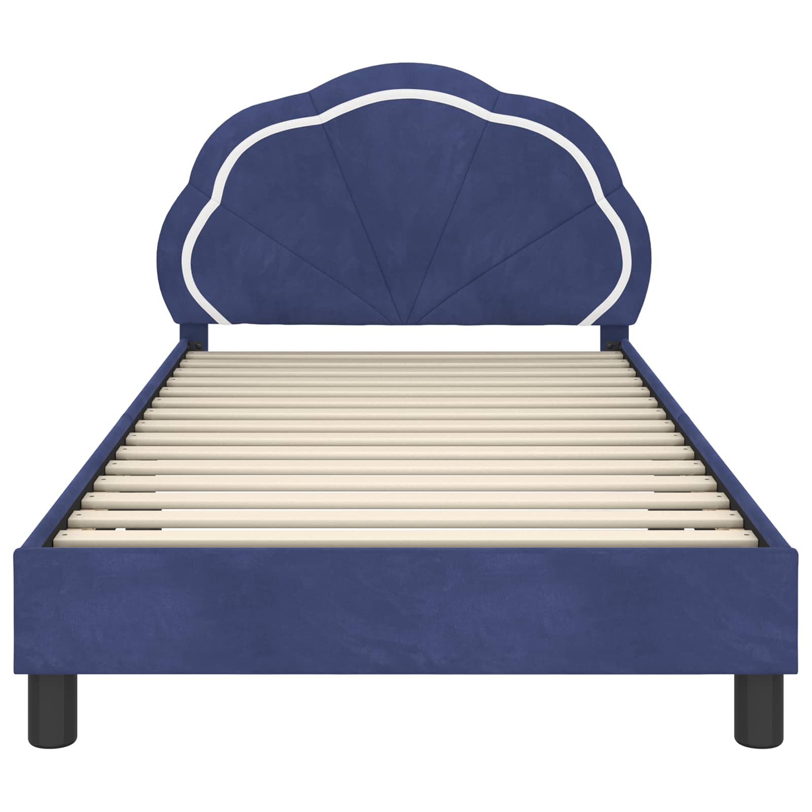 Struttura letto bambini con testata Blu Polizia 90 x 190 cm | homemem39
