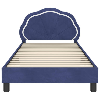 Struttura letto bambini con testata Blu Polizia 90 x 190 cm | homemem39