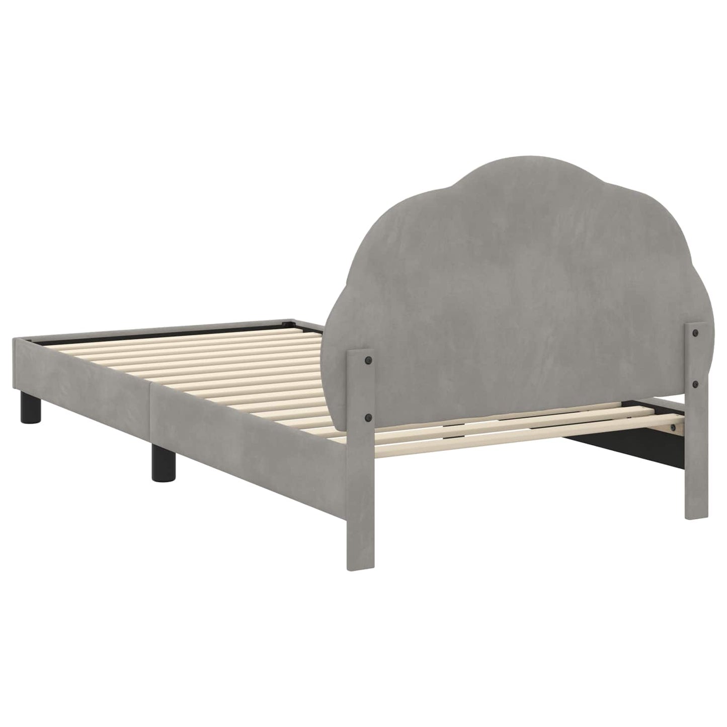 Struttura letto bambini con testata Grigio Chiaro 90 x 200 cm | homemem39