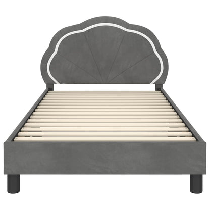 Struttura letto bambini con testata Grigio Scuro 90 x 200 cm | homemem39