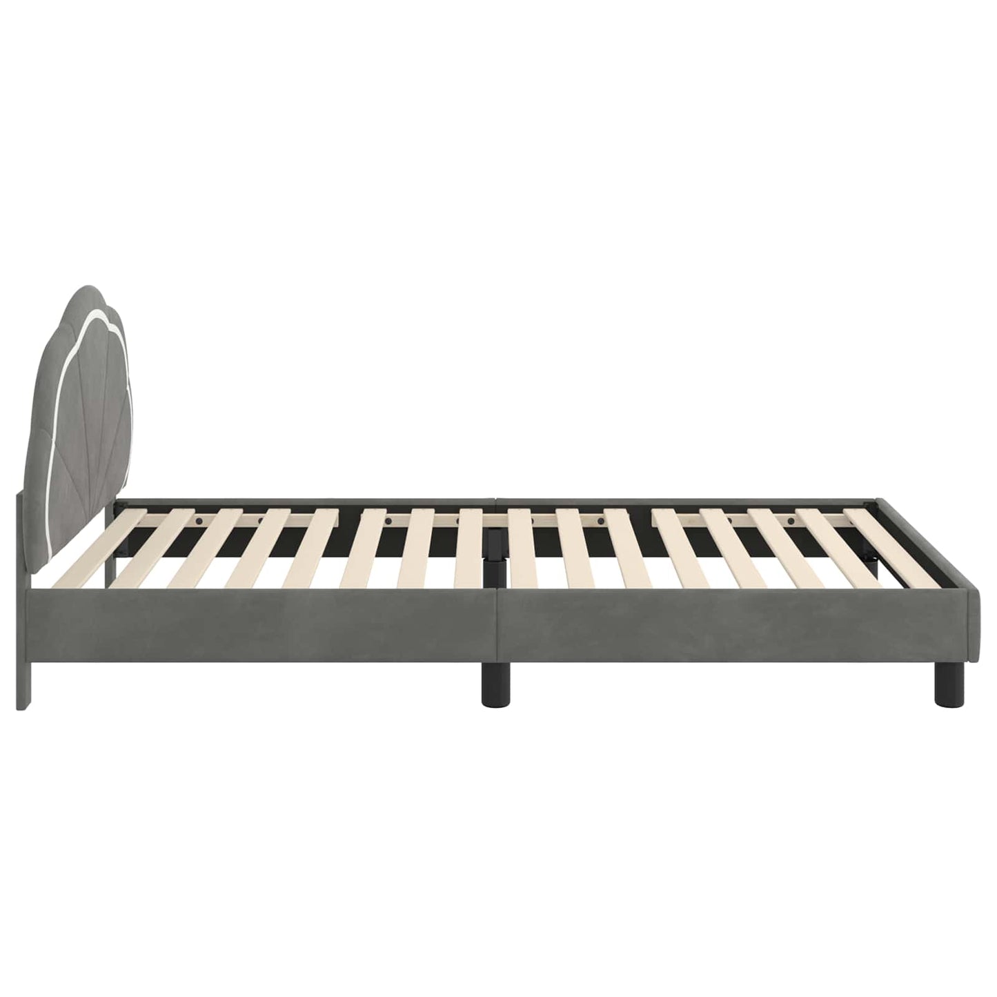 Struttura letto bambini con testata Grigio Scuro 90 x 200 cm | homemem39
