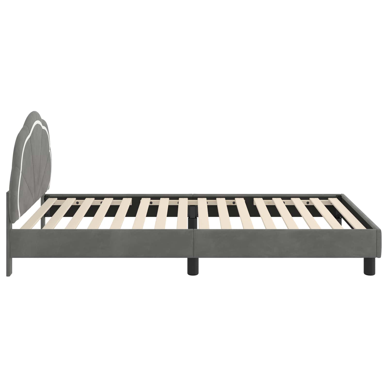 Struttura letto bambini con testata Grigio Scuro 90 x 200 cm | homemem39