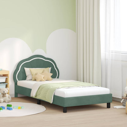 Struttura letto bambini con testata Verde Mare 90 x 200 cm