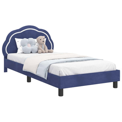 Struttura letto bambini con testata Blu Polizia 90 x 200 cm | homemem39