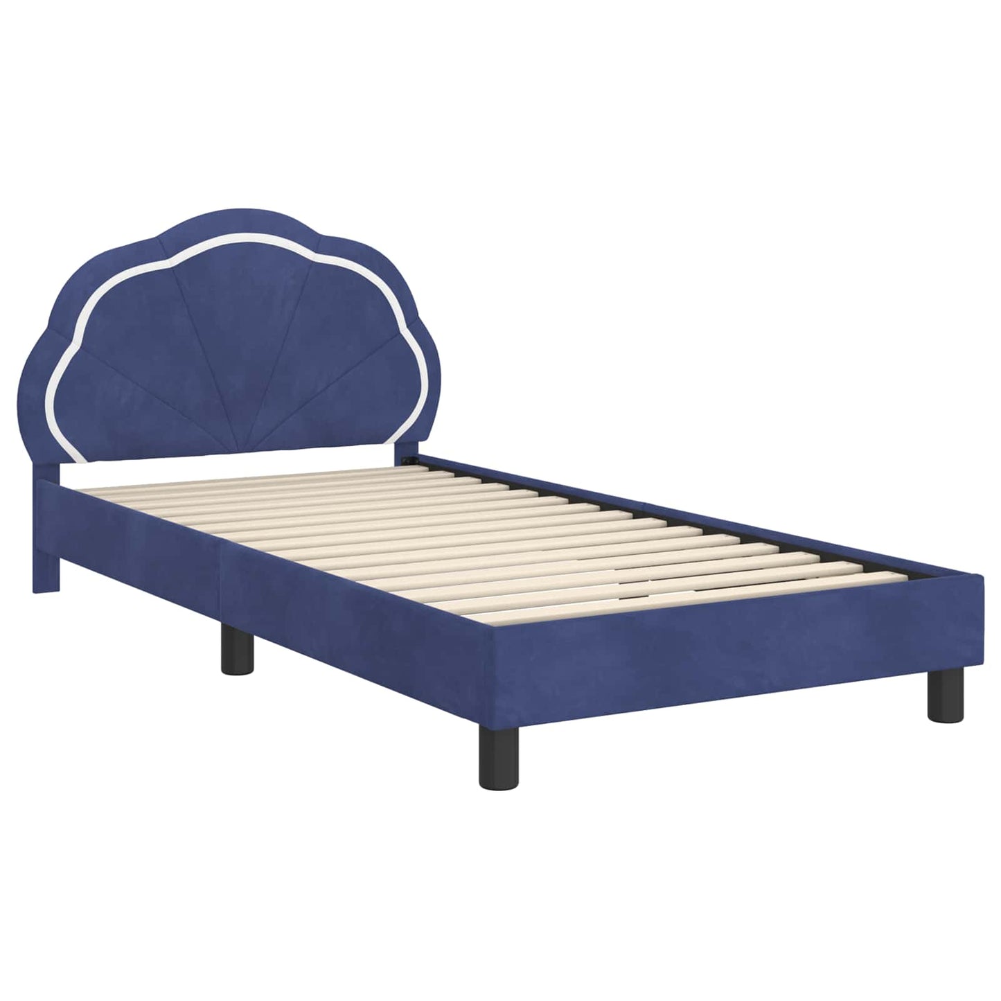 Struttura letto bambini con testata Blu Polizia 90 x 200 cm | homemem39