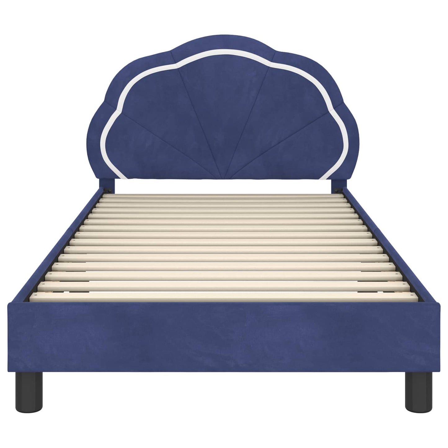Struttura letto bambini con testata Blu Polizia 90 x 200 cm | homemem39