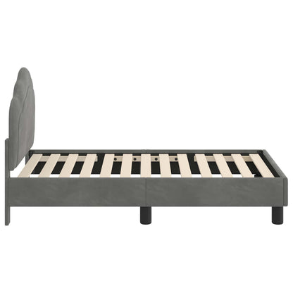 Struttura letto per bambini con testata Grigio Scuro Velluto | homemem39