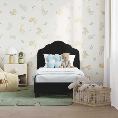 Struttura letto per bambini con testata Nero 70 x 140 cm | homemem39