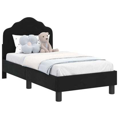 Struttura letto per bambini con testata Nero 70 x 140 cm | homemem39