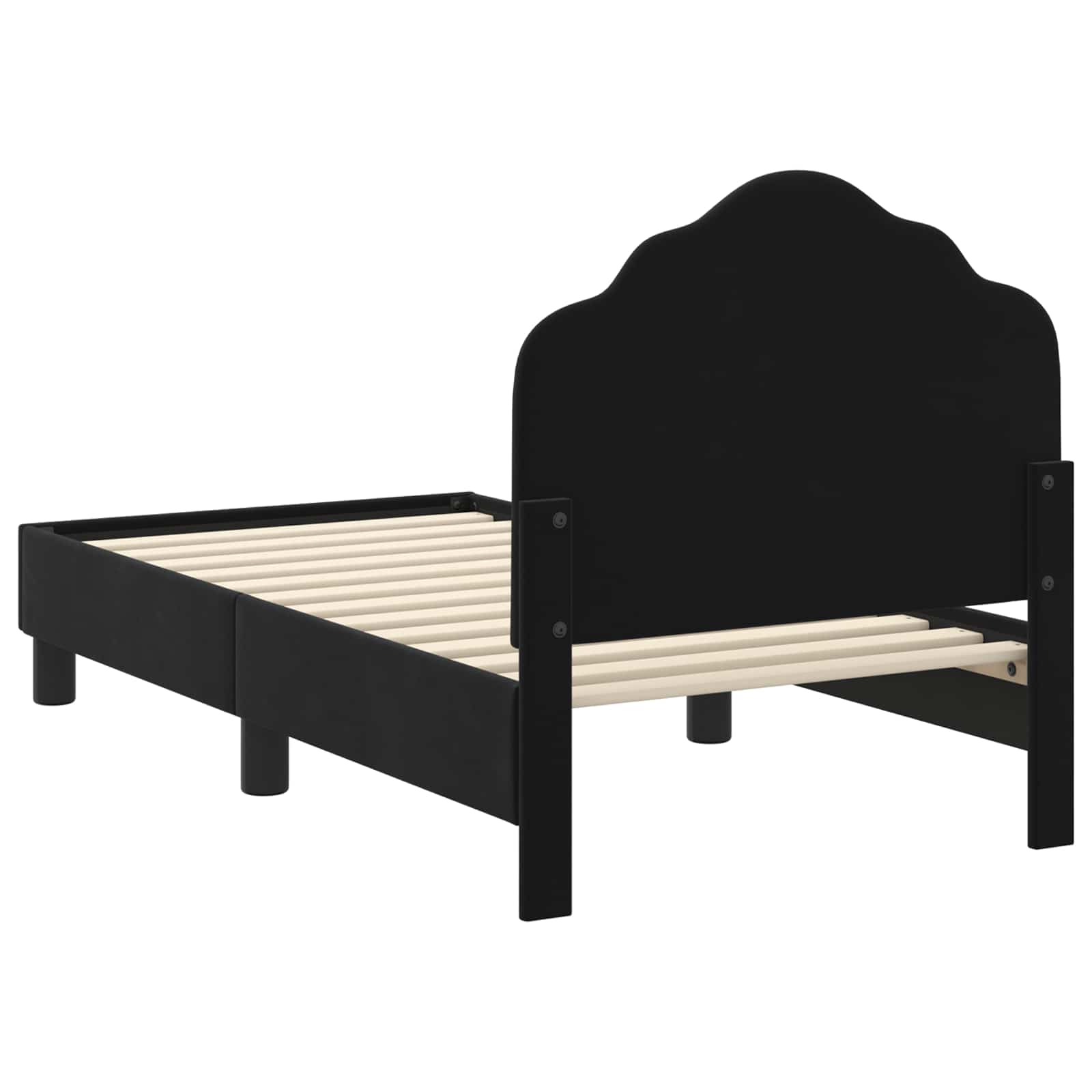 Struttura letto per bambini con testata Nero 70 x 140 cm | homemem39