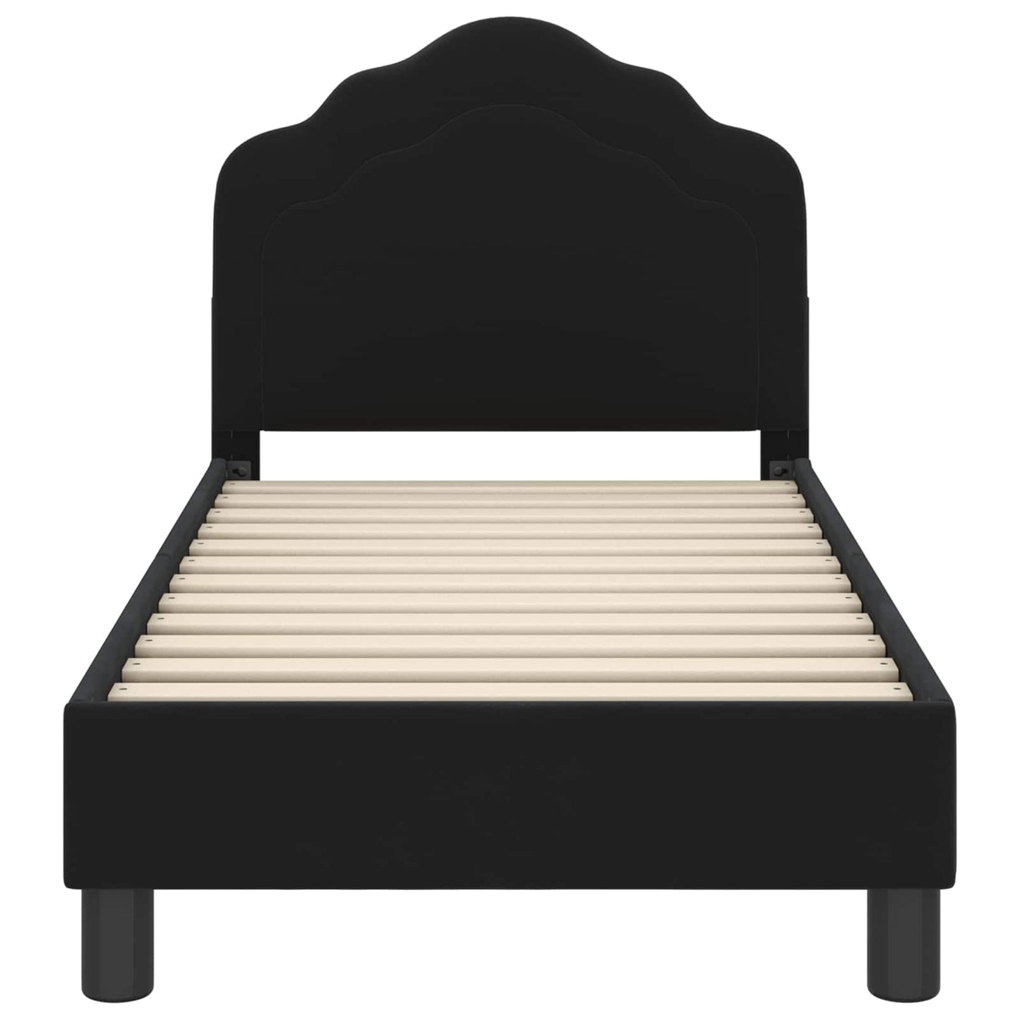 Struttura letto per bambini con testata Nero 70 x 140 cm | homemem39