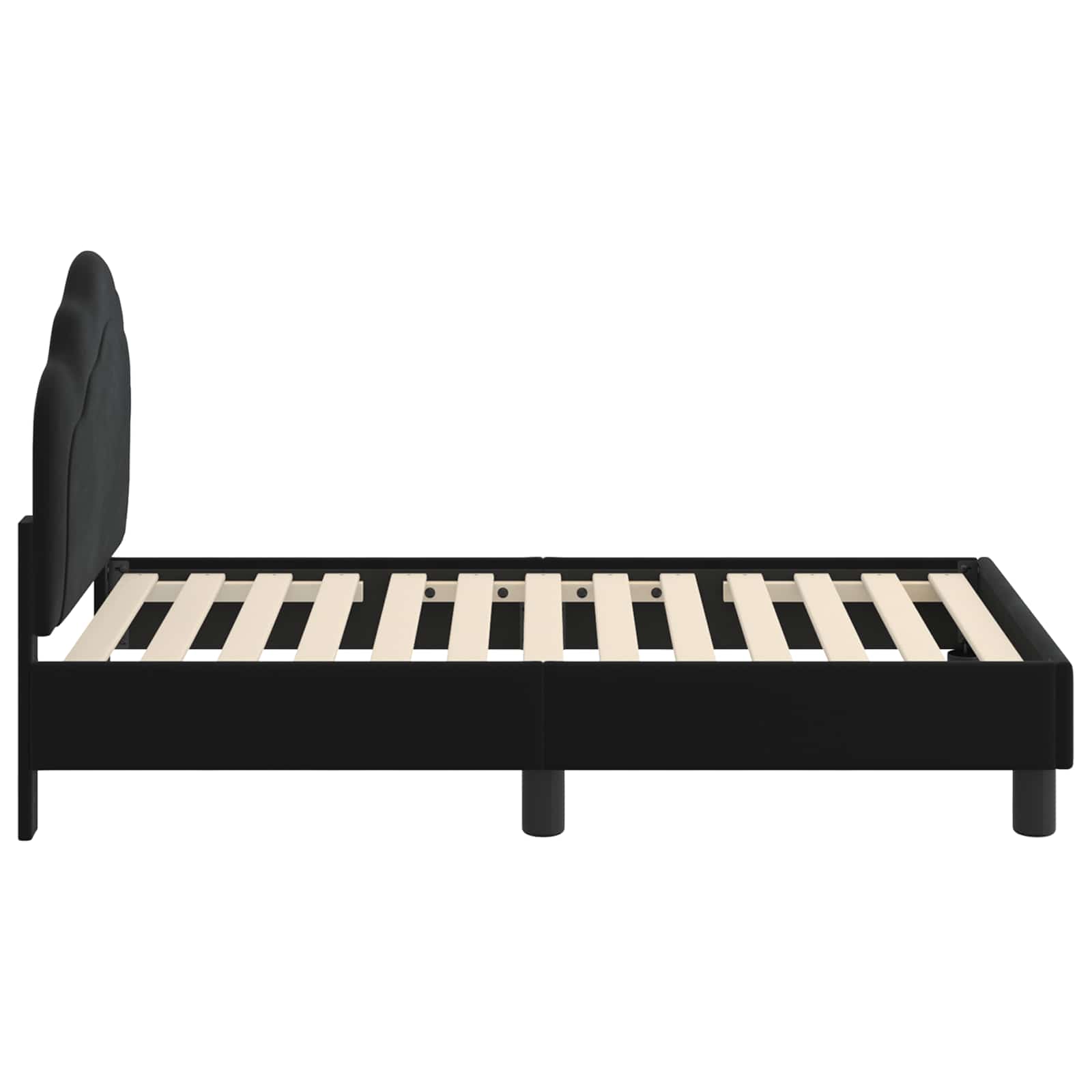 Struttura letto per bambini con testata Nero 70 x 140 cm | homemem39