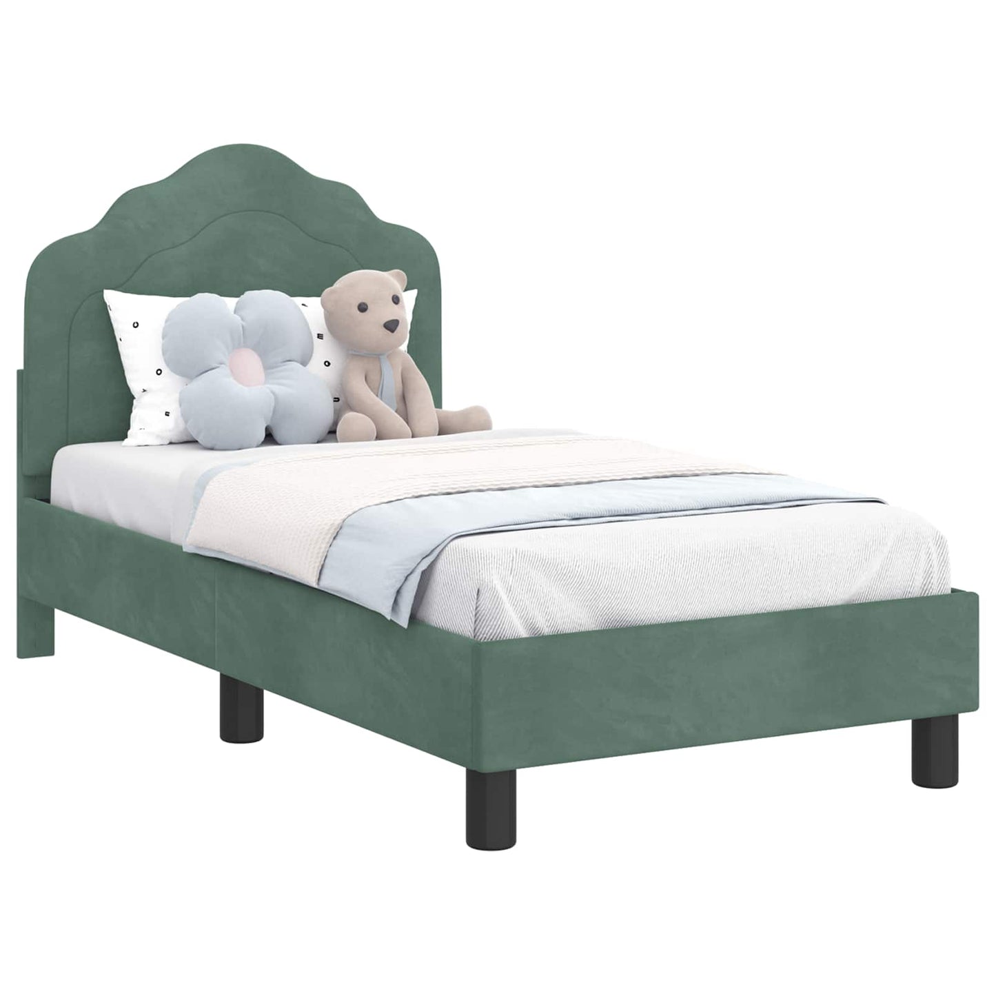 Struttura letto per bambini con testata Verde Mare 70 x 140 cm | homemem39