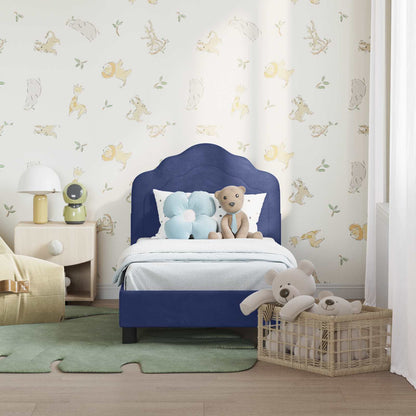Struttura letto per bambini con testata Blu Polizia 70 x 140 cm | homemem39