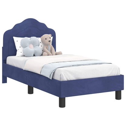 Struttura letto per bambini con testata Blu Polizia 70 x 140 cm | homemem39