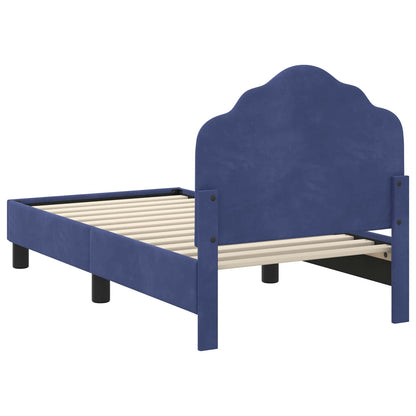 Struttura letto per bambini con testata Blu Polizia 70 x 140 cm | homemem39