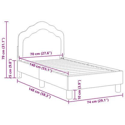 Struttura letto per bambini con testata Blu Polizia 70 x 140 cm | homemem39