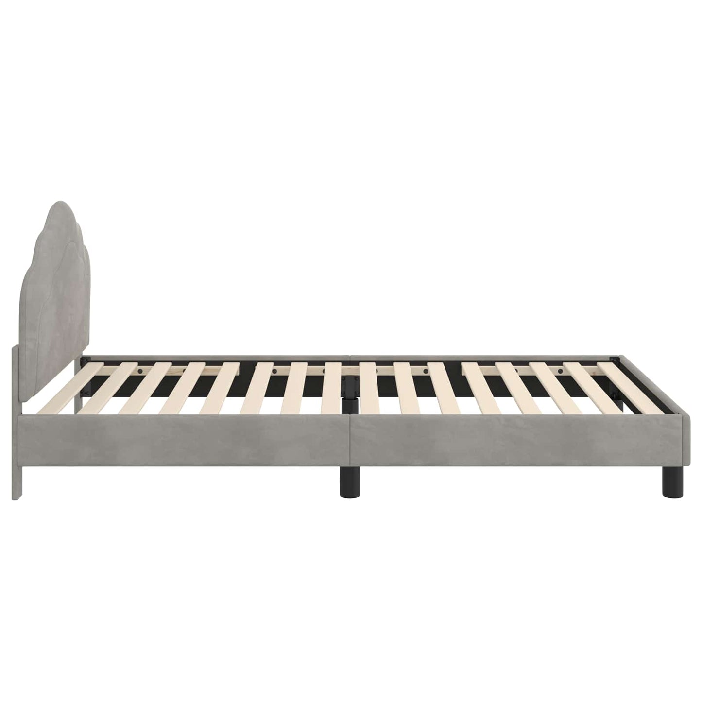Struttura letto bambini con testata Grigio Chiaro 80 x 200 cm | homemem39