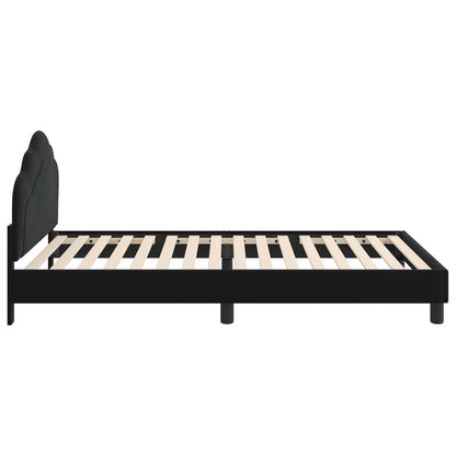 Struttura letto bambini con testata Nero 80 x 200 cm Velluto | homemem39