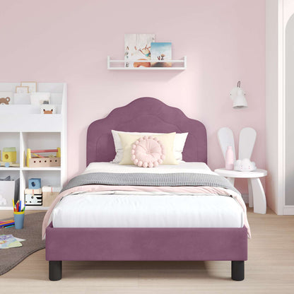 Struttura letto bambini con testata Viola 80 x 200 cm Velluto | homemem39