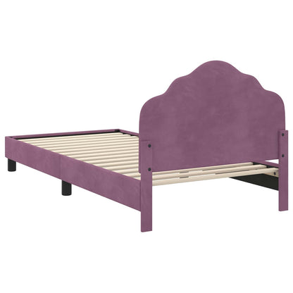 Struttura letto bambini con testata Viola 80 x 200 cm Velluto | homemem39