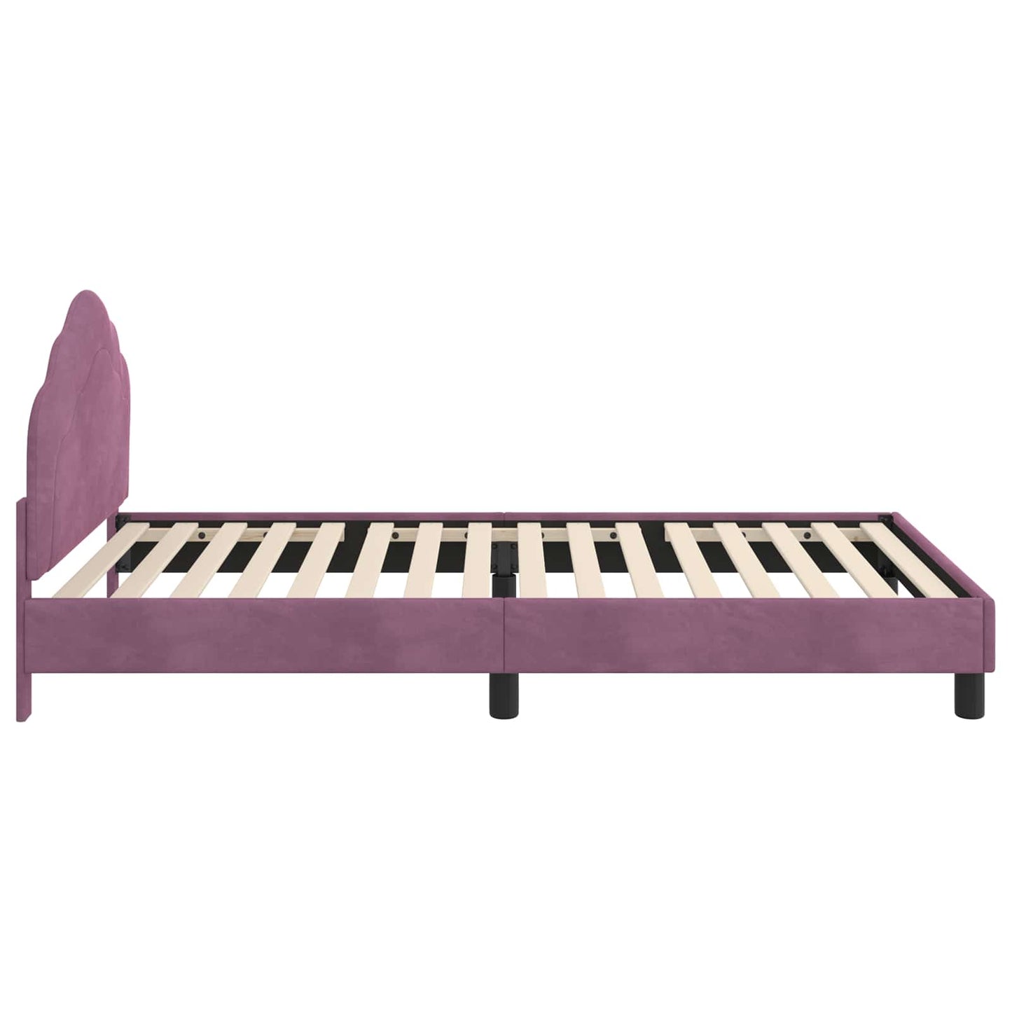 Struttura letto bambini con testata Viola 80 x 200 cm Velluto | homemem39