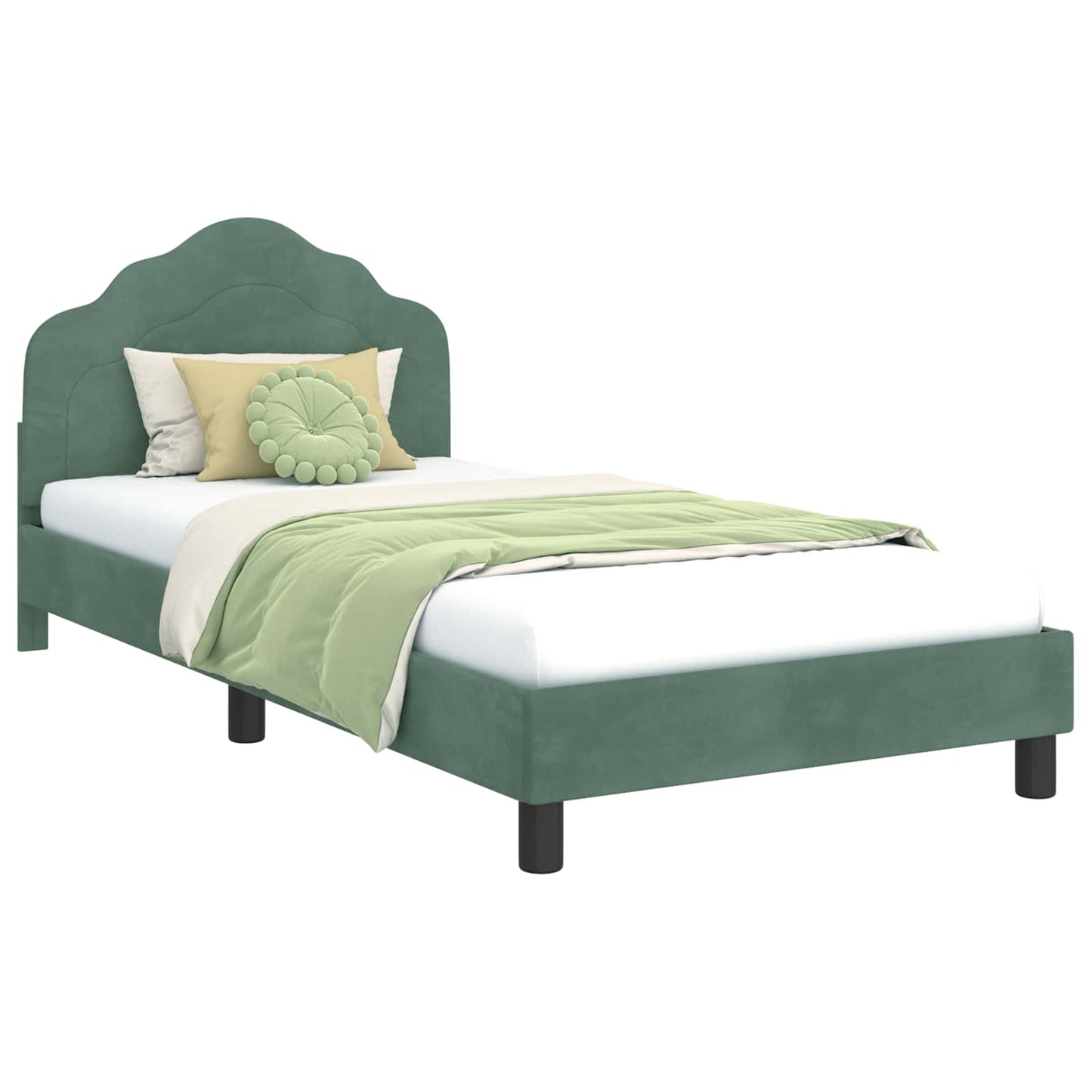 Struttura letto bambini con testata Verde Mare 80 x 200 cm | homemem39