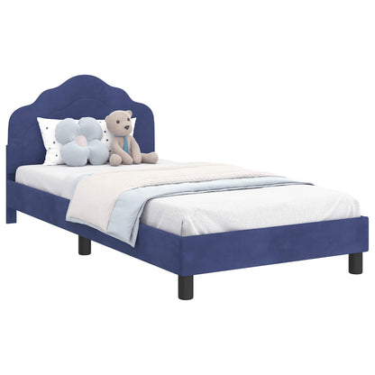 Struttura letto bambini con testata Blu Polizia 80 x 200 cm | homemem39