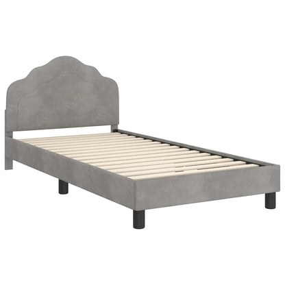 Struttura letto bambini con testata Grigio Chiaro 90 x 190 cm | homemem39