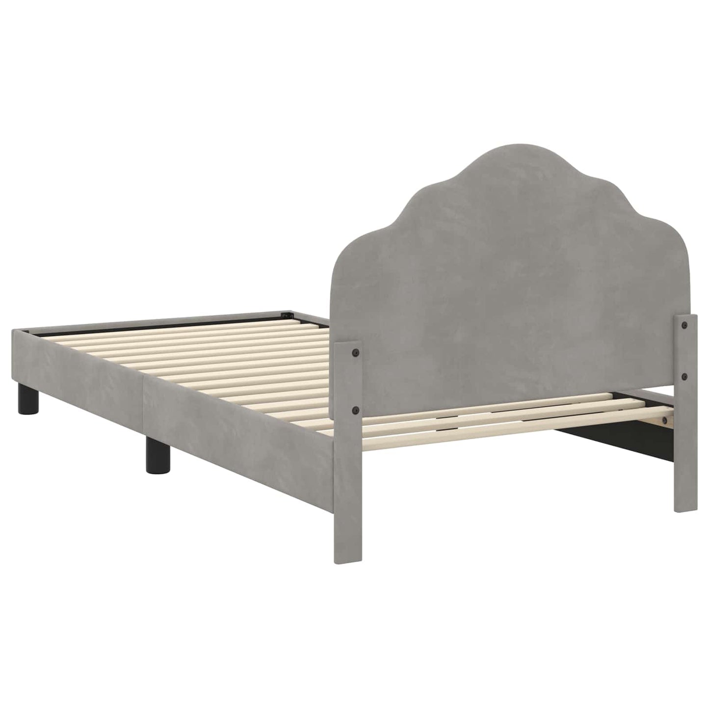 Struttura letto bambini con testata Grigio Chiaro 90 x 190 cm | homemem39