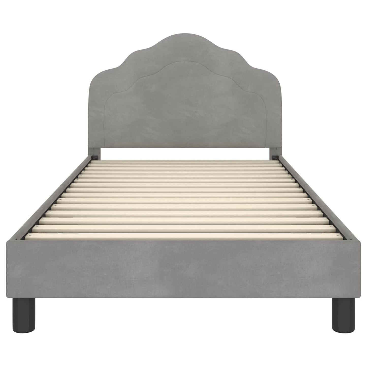 Struttura letto bambini con testata Grigio Chiaro 90 x 190 cm | homemem39