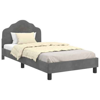 Struttura letto bambini con testata Grigio Scuro 90 x 190 cm | homemem39