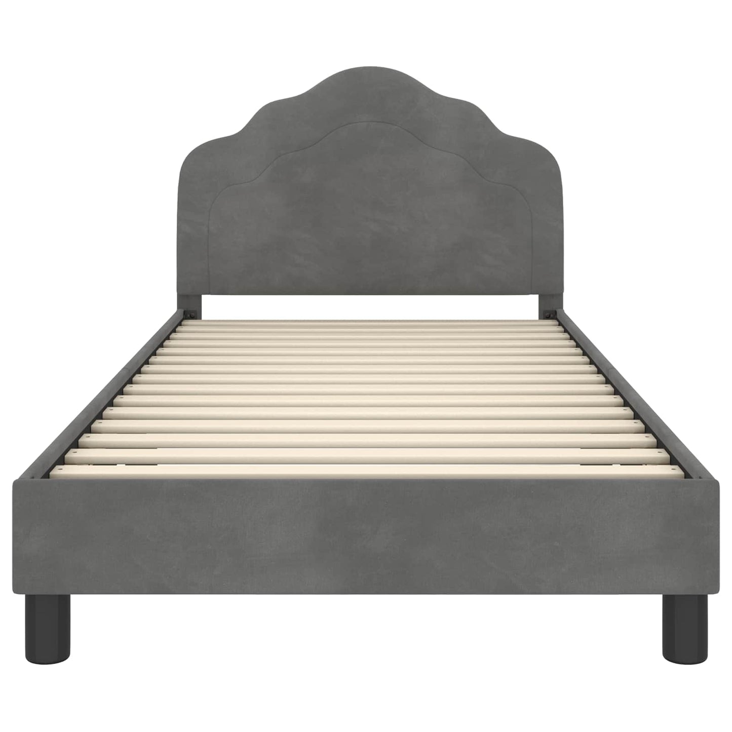 Struttura letto bambini con testata Grigio Scuro 90 x 190 cm | homemem39