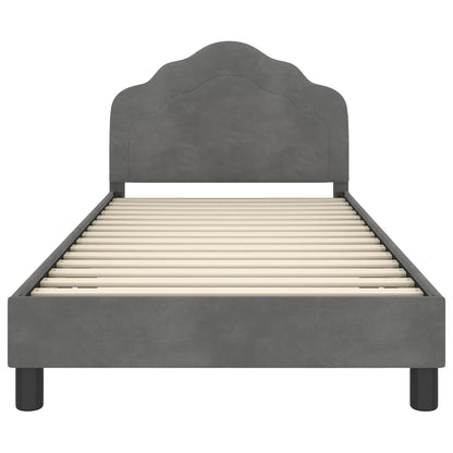 Struttura letto bambini con testata Grigio Scuro 90 x 190 cm | homemem39