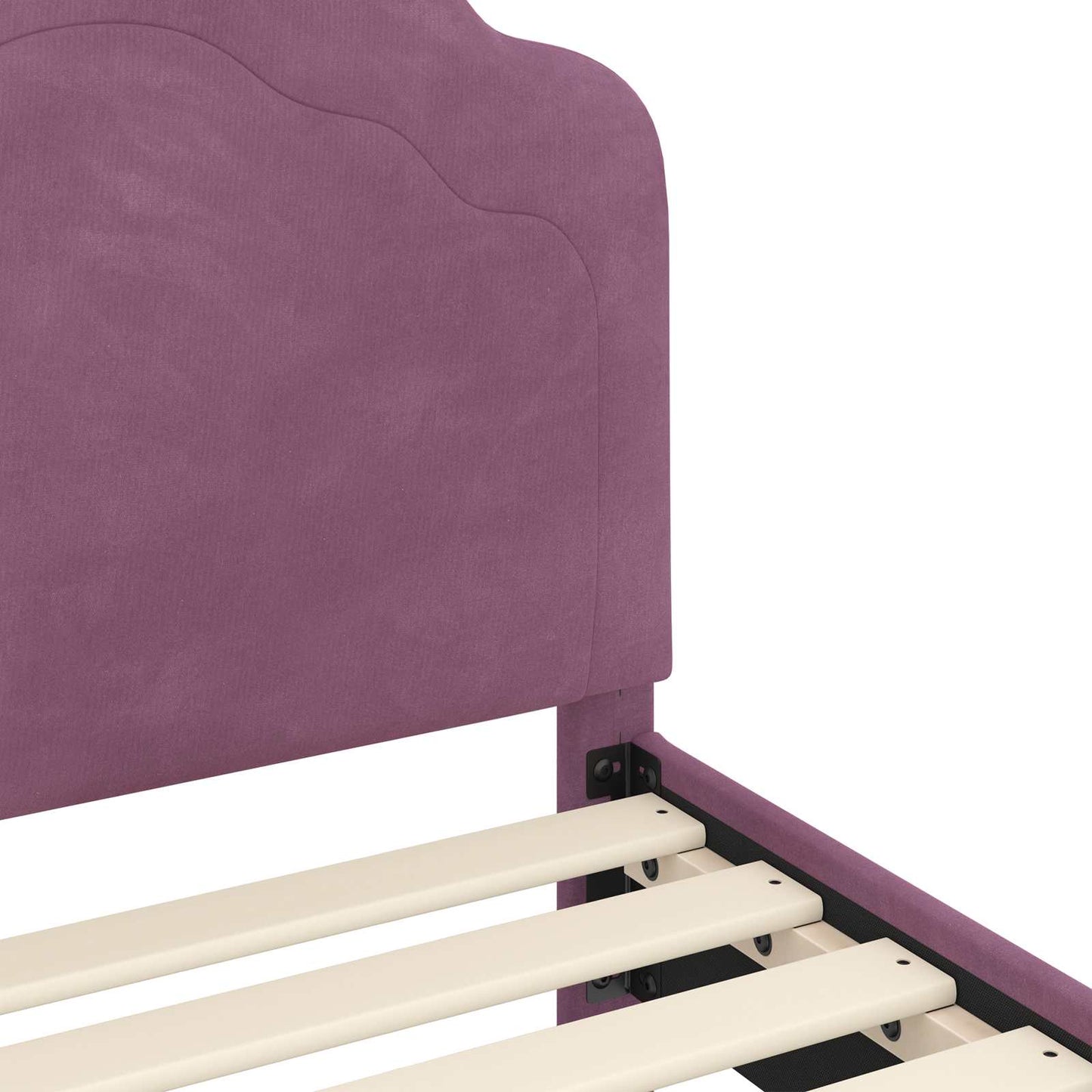 Struttura letto bambini con testata Viola 90 x 190 cm Velluto | homemem39