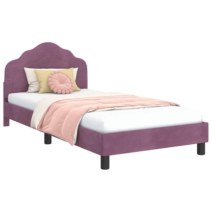 Struttura letto bambini con testata Viola 90 x 190 cm Velluto | homemem39