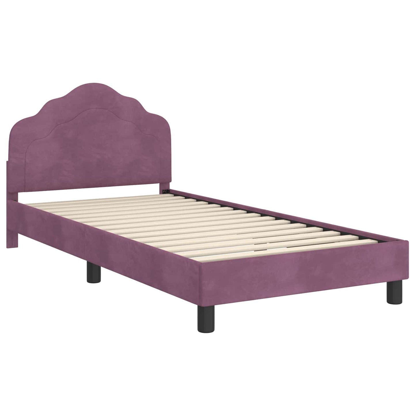 Struttura letto bambini con testata Viola 90 x 190 cm Velluto | homemem39
