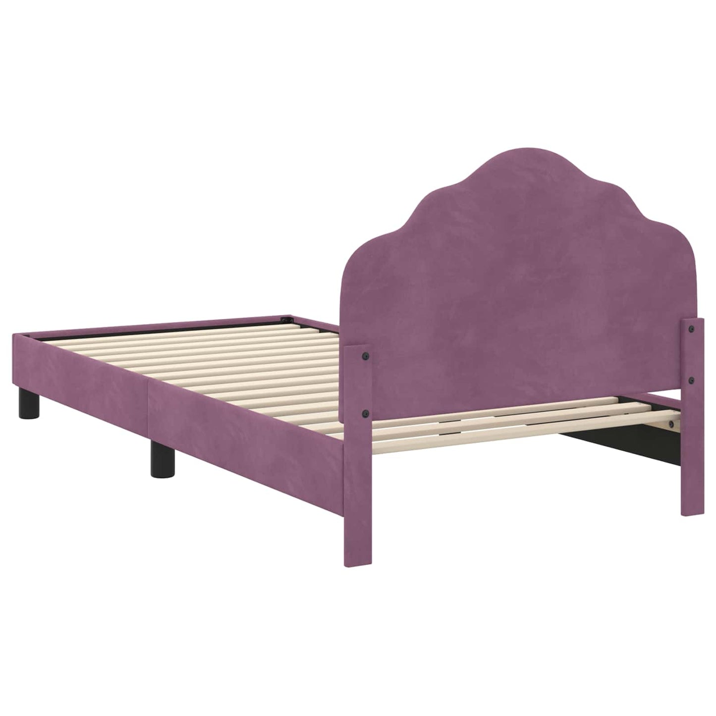 Struttura letto bambini con testata Viola 90 x 190 cm Velluto | homemem39