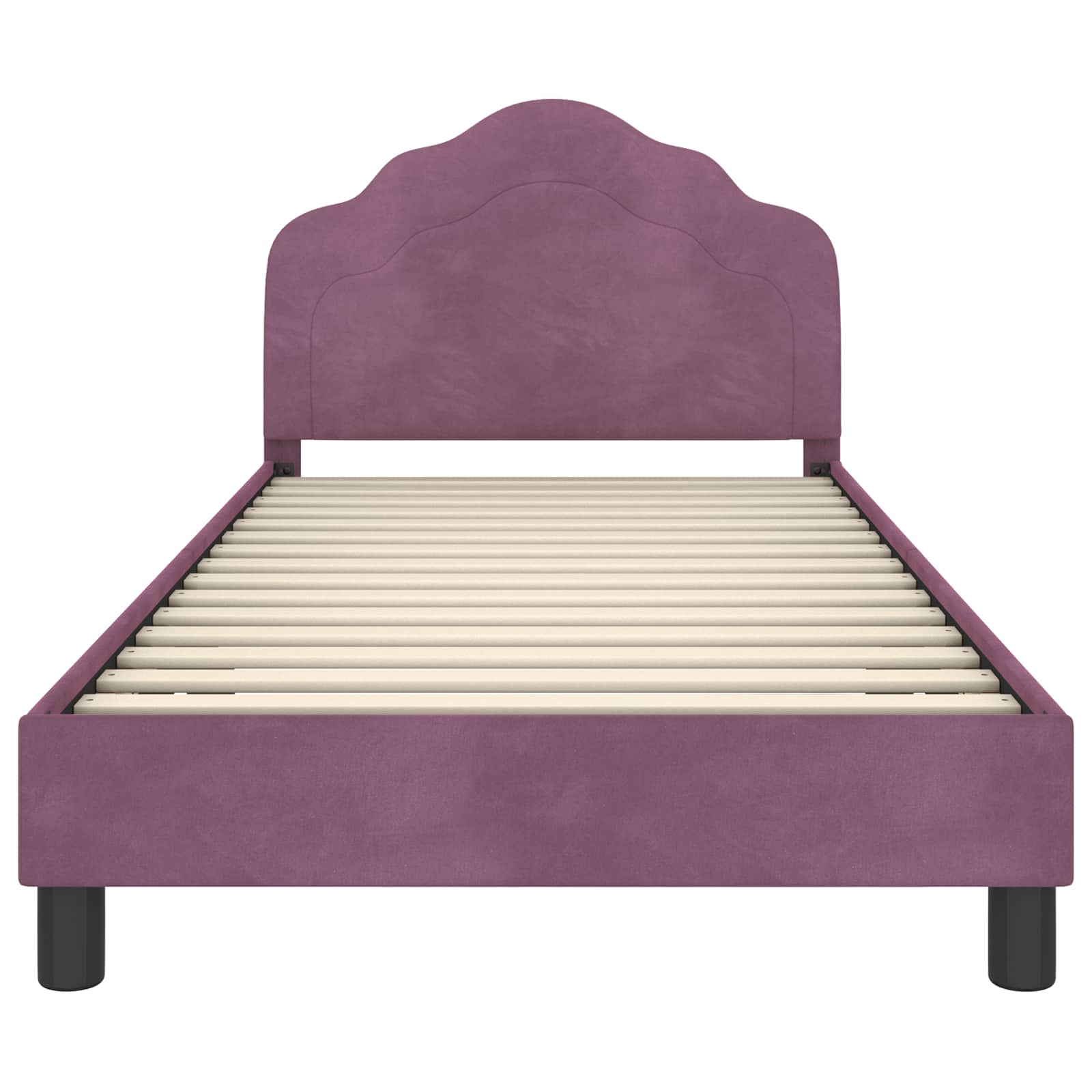 Struttura letto bambini con testata Viola 90 x 190 cm Velluto | homemem39