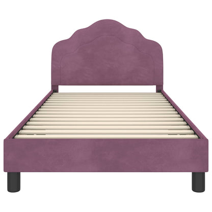 Struttura letto bambini con testata Viola 90 x 190 cm Velluto | homemem39