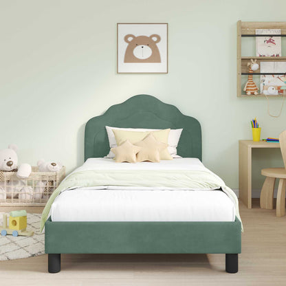 Struttura letto bambini con testata Verde Mare 90 x 190 cm | homemem39